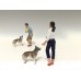 AD-23890 Woman and Dog (Set of 2)